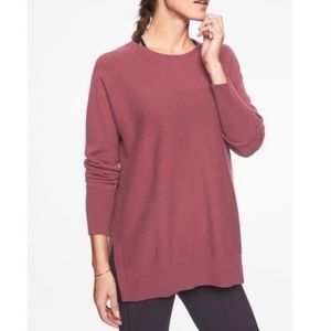 Athleta Stargazer Step Hem Pullover Wool Cashmere Sweater Size S
